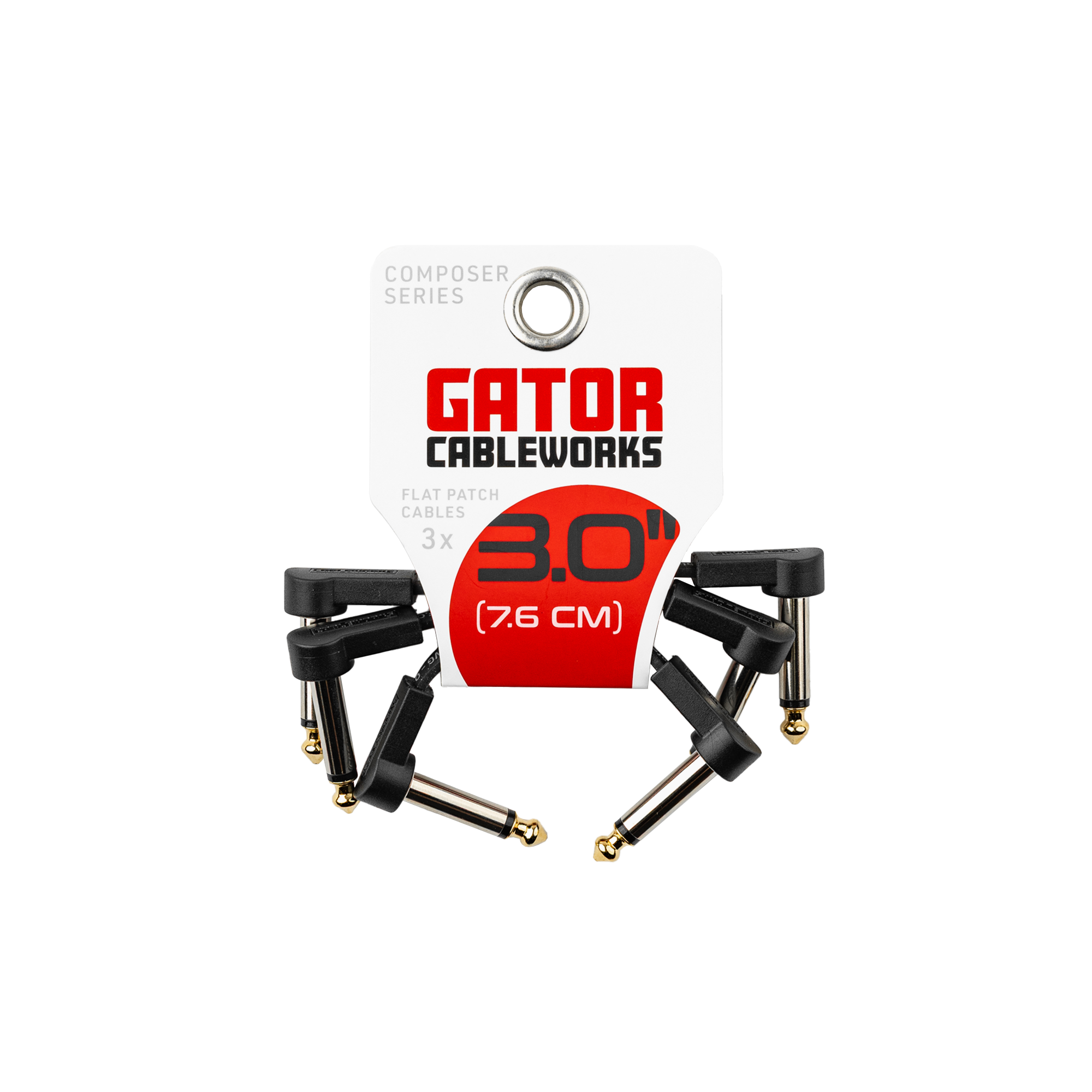 3PK of Composer Series Flat Patch Cable - 3 inch