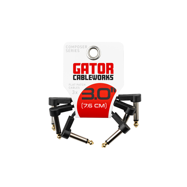3PK of Composer Series Flat Patch Cable - 3 inch