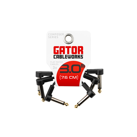 3PK of Composer Series Flat Patch Cable - 3 inch
