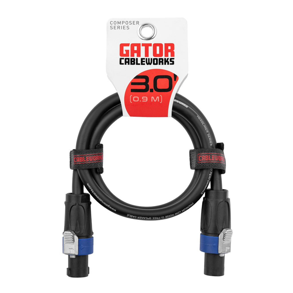3 Foot Twist Lock Connector Speaker Cable