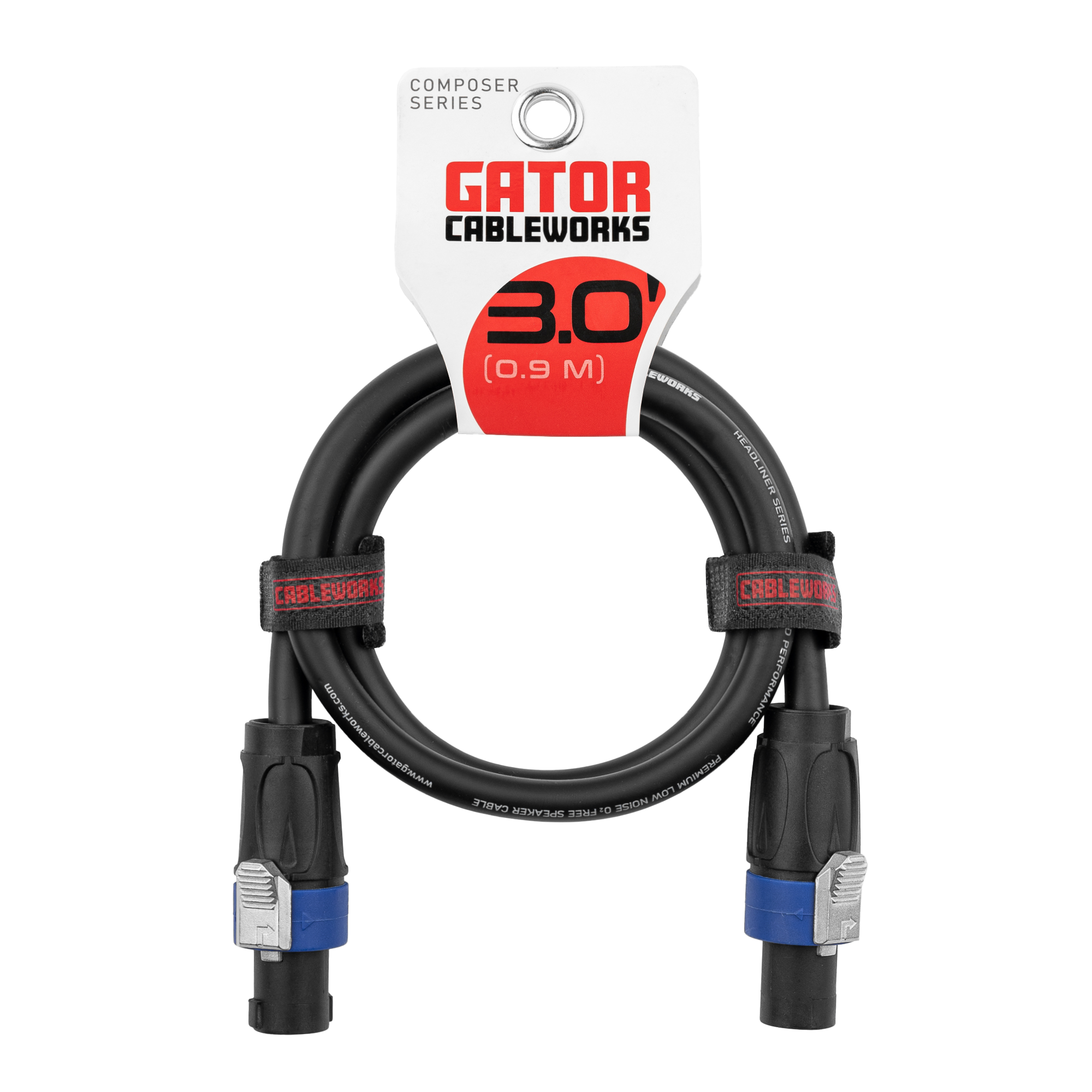 3 Foot Twist Lock Connector Speaker Cable