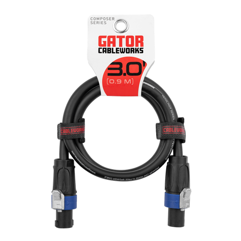 3 Foot Twist Lock Connector Speaker Cable