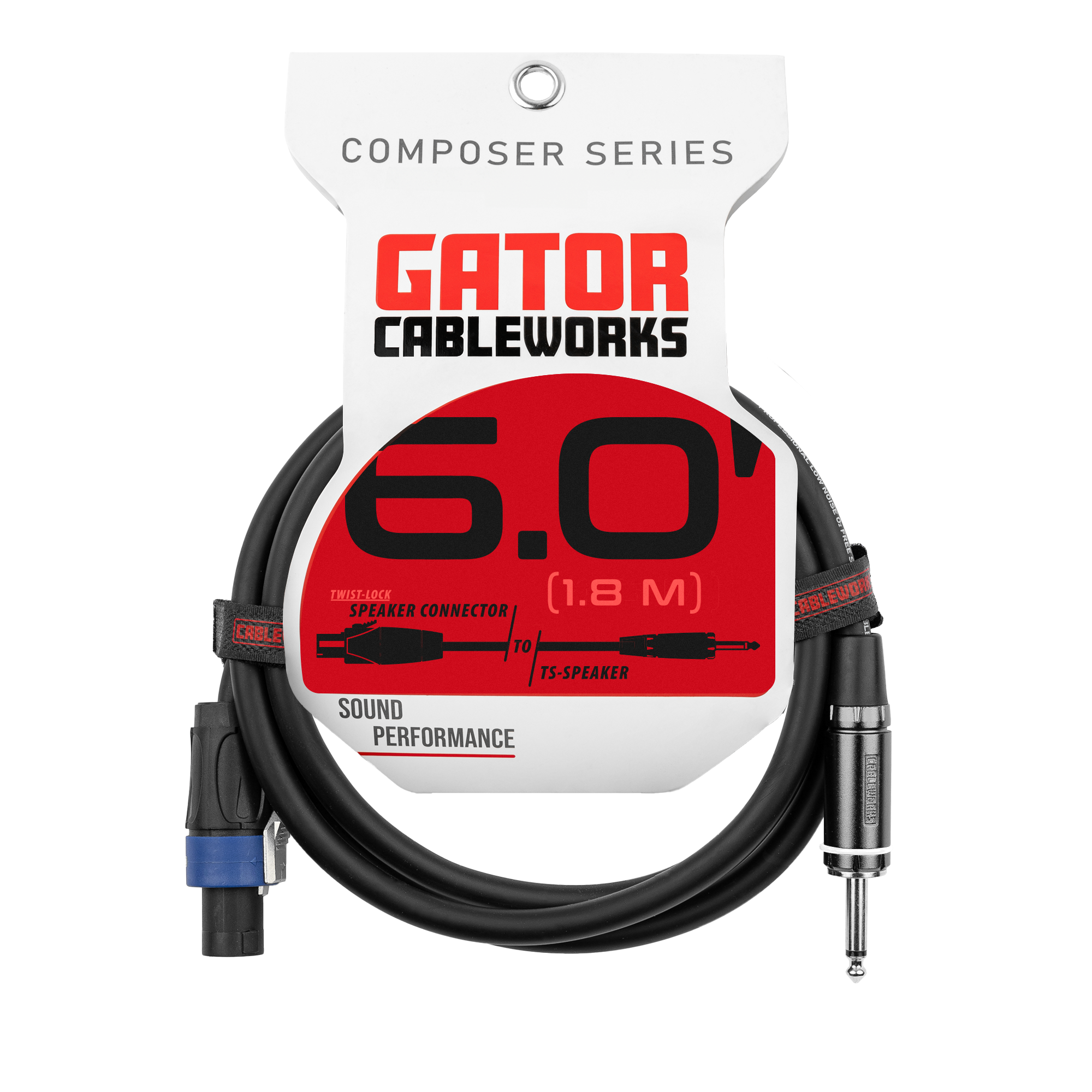 6 Foot TS to Twist Lock Connector Speaker Cable