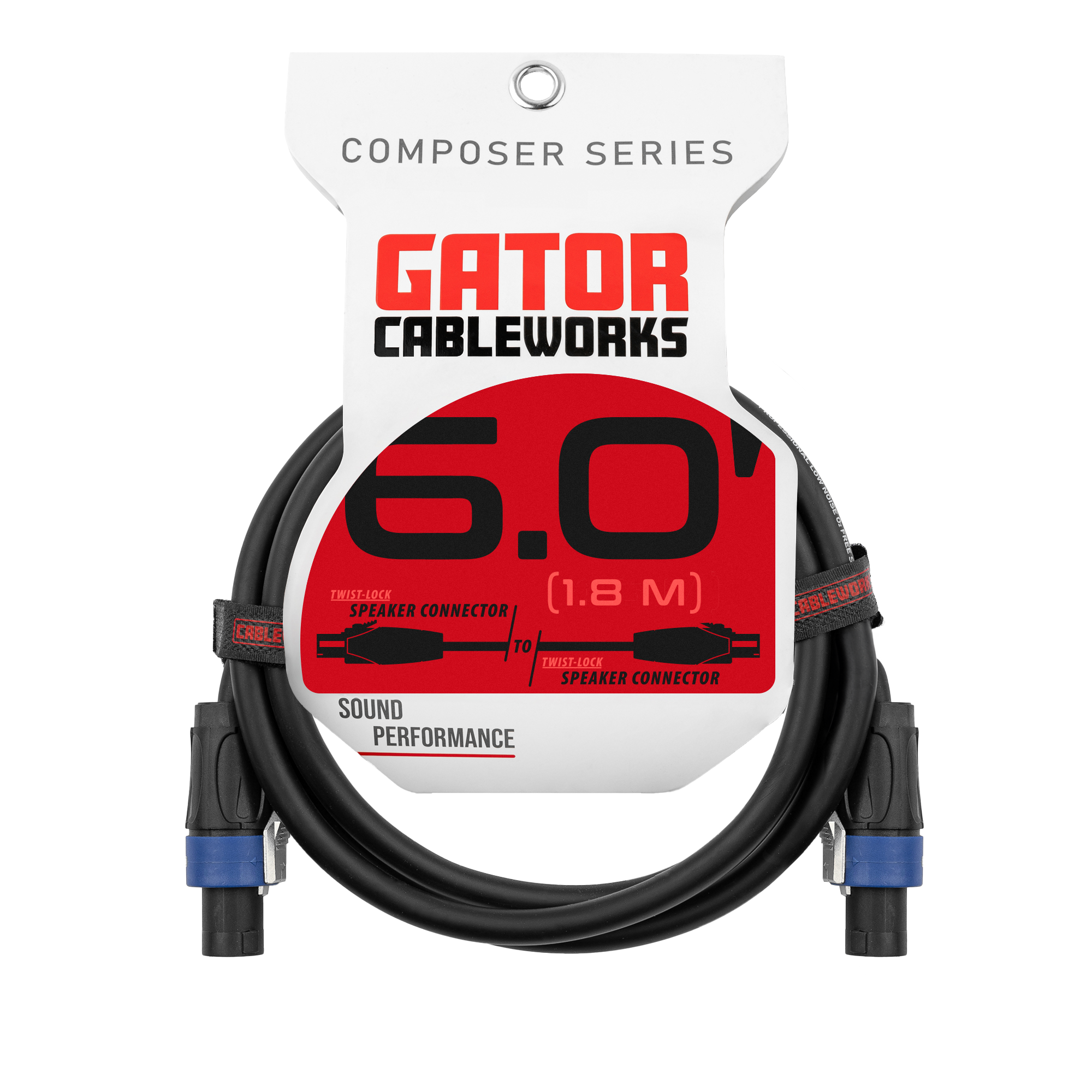6 Foot Twist Lock Connector Speaker Cable