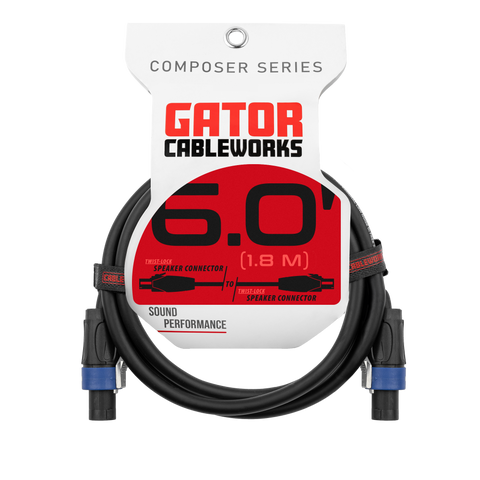 6 Foot Twist Lock Connector Speaker Cable