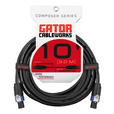 10 Foot TS to Twist Lock Connector Speaker Cable