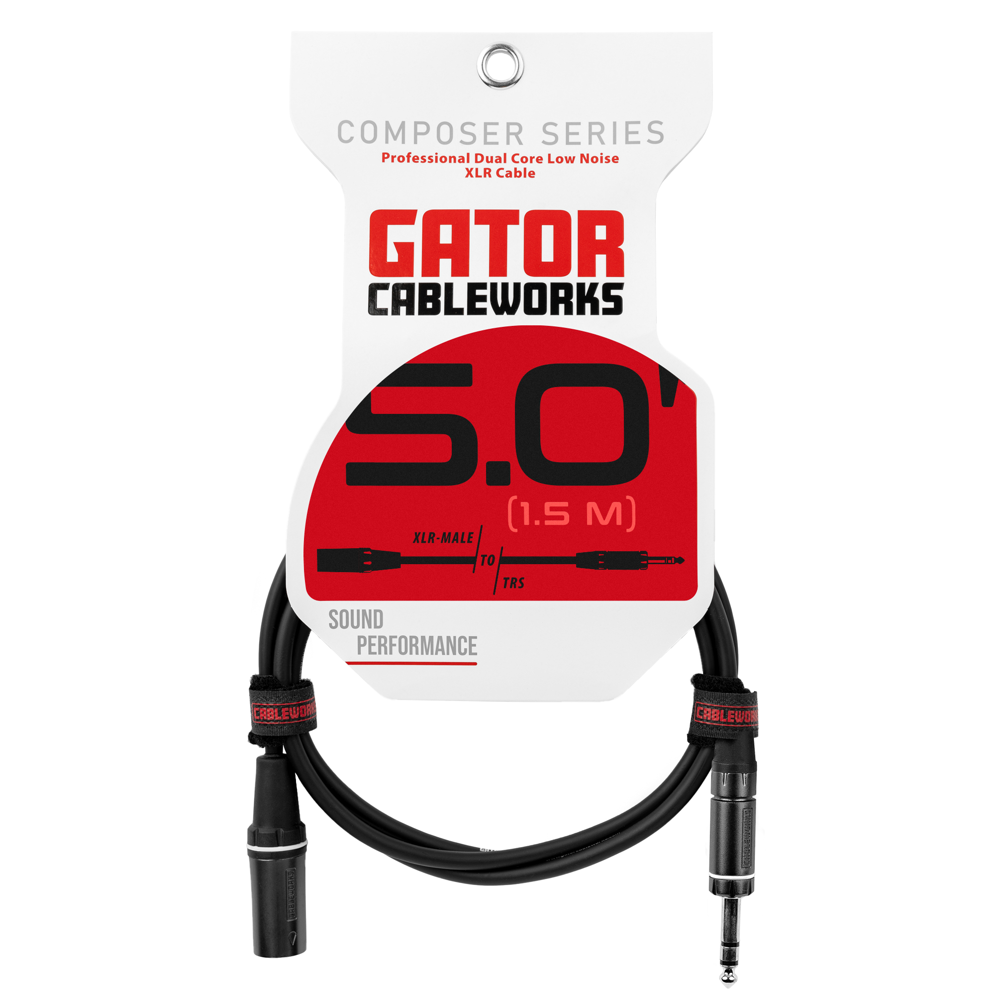 5 Foot XLR M to TRS Cable