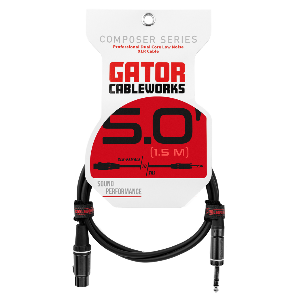 5 Foot XLR F to TRS Cable