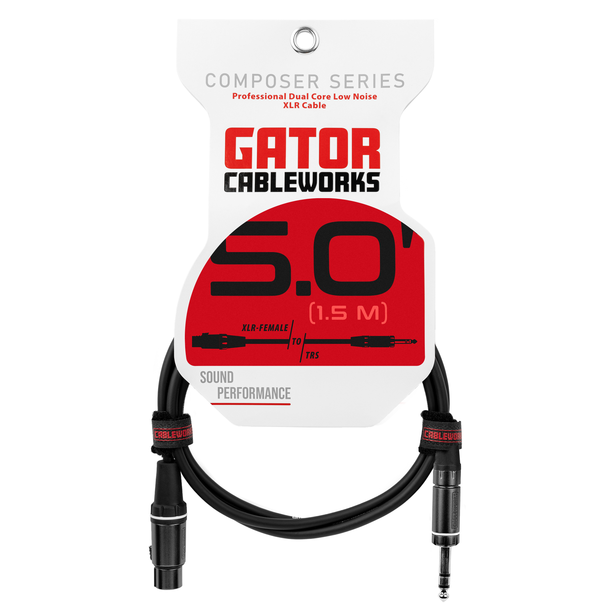 5 Foot XLR F to TRS Cable