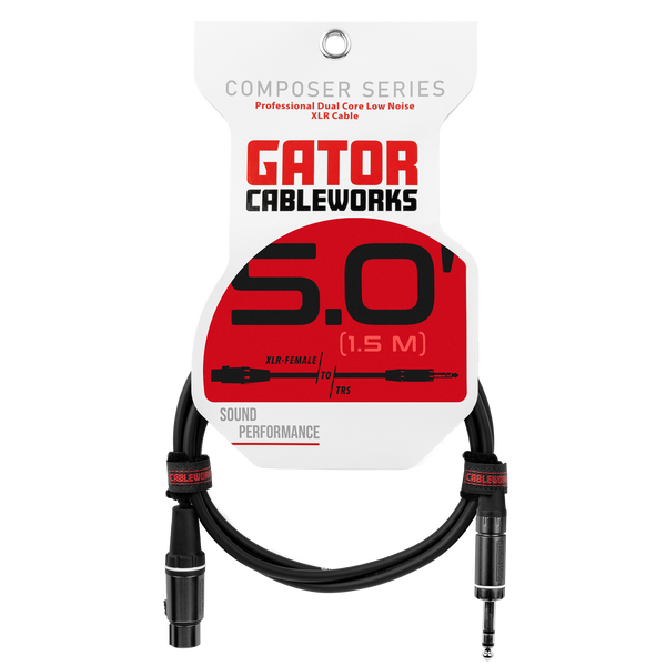 5 Foot XLR F to TRS Cable