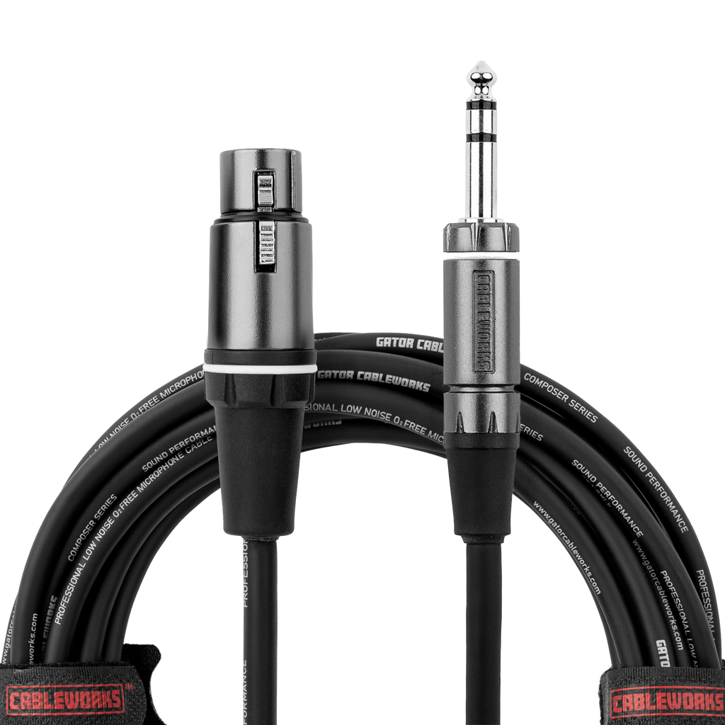 10 Foot XLR F to TRS Cable