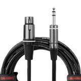 10 Foot XLR F to TRS Cable
