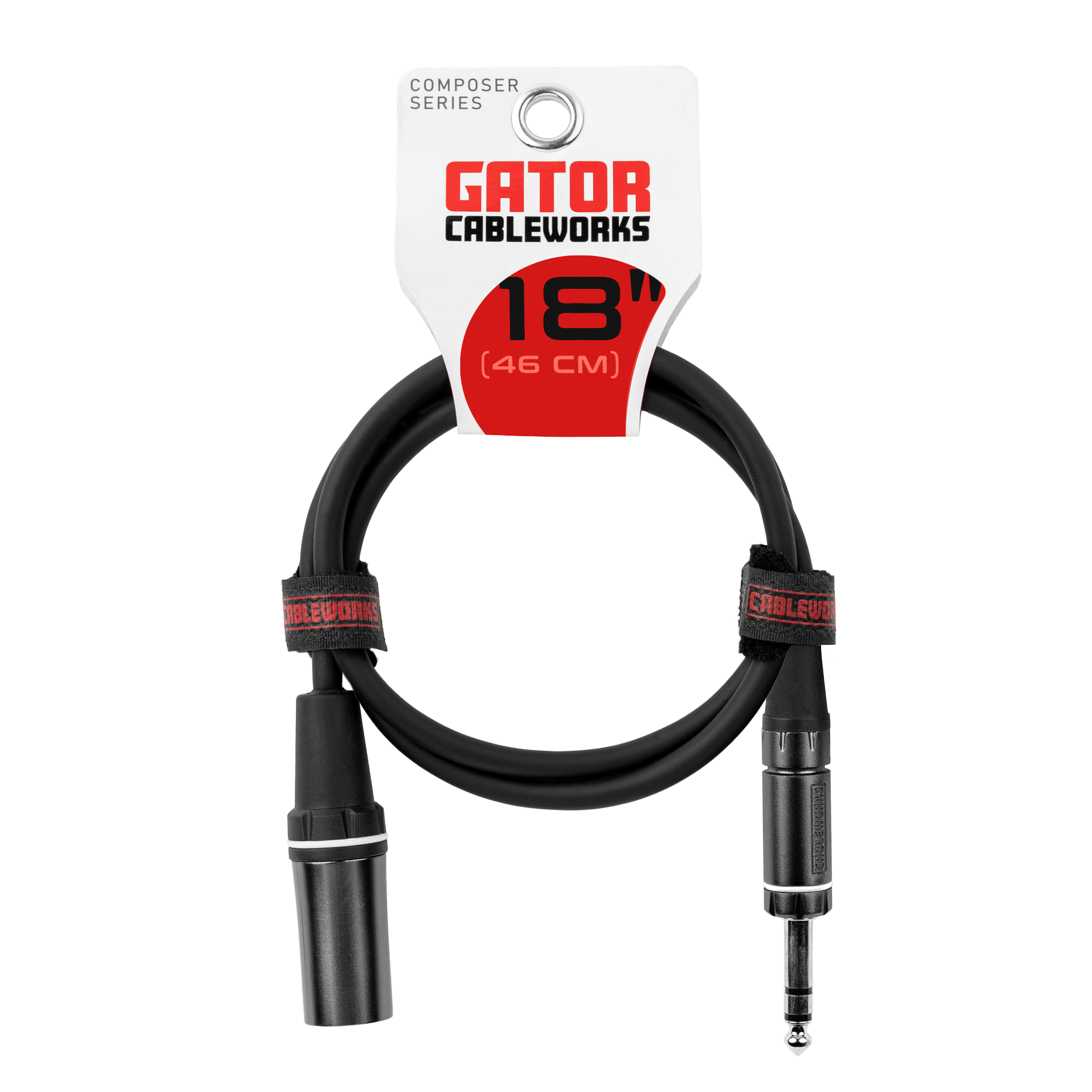 18 Inch XLR M to TRS Cable