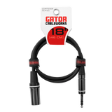 18 Inch XLR M to TRS Cable