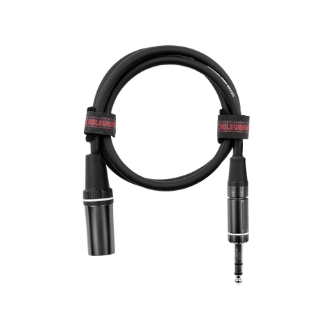 18 Inch XLR M to TRS Cable