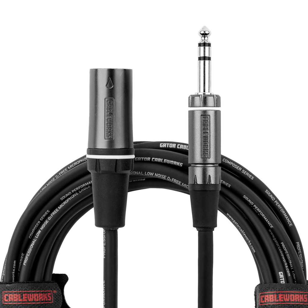18 Inch XLR M to TRS Cable