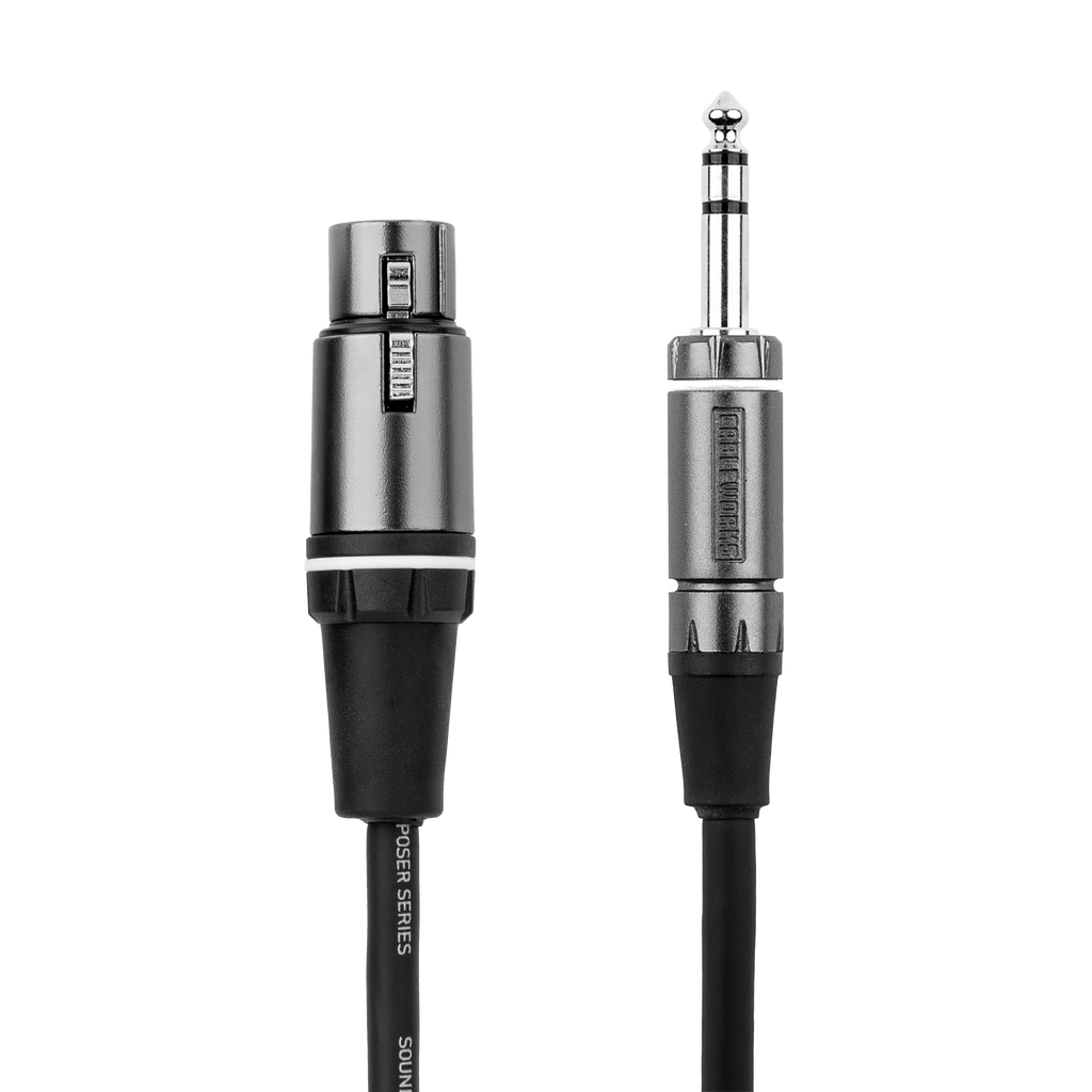 20 Foot XLR F to TRS Cable