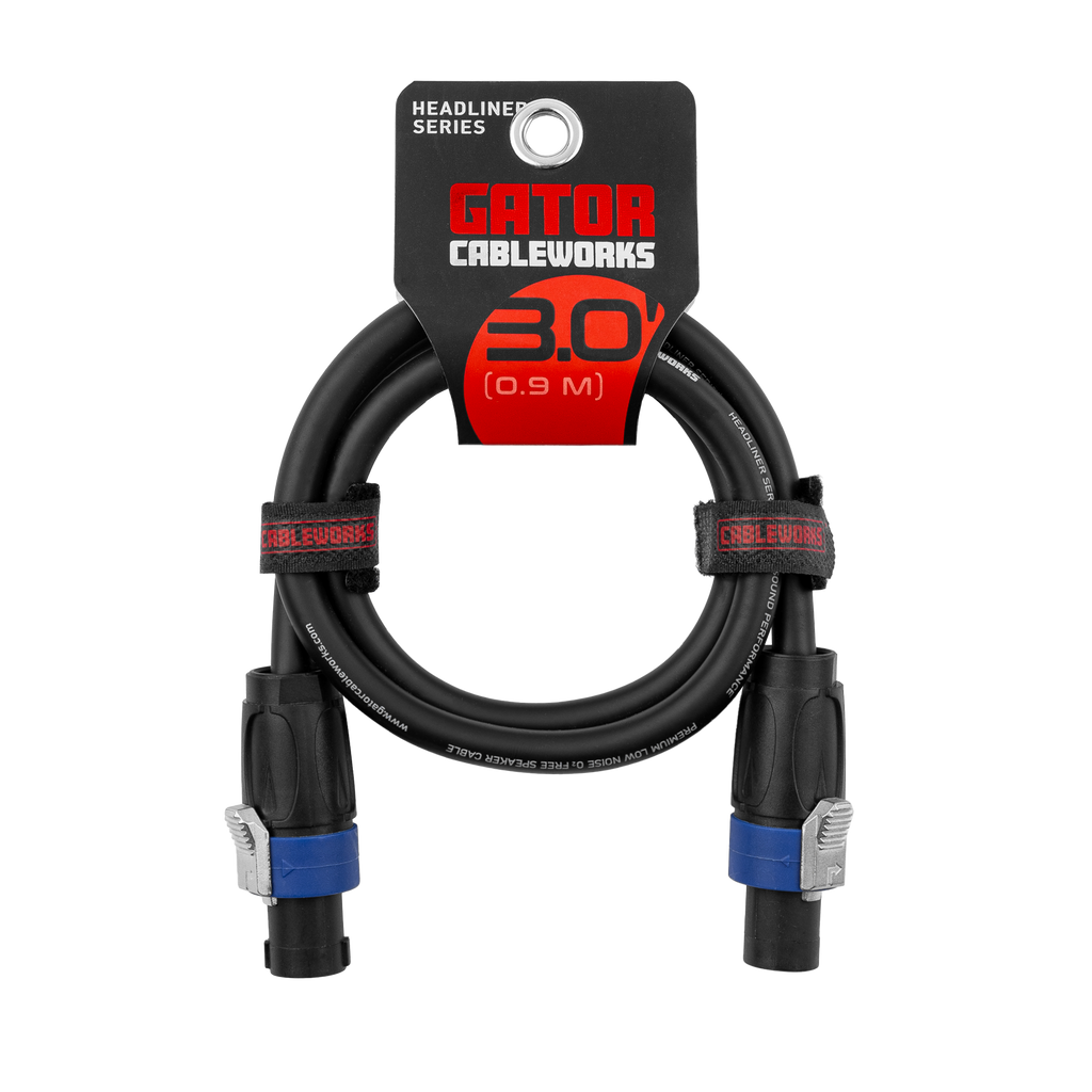 3 Foot Twist Lock Connector Speaker Cable