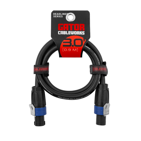 3 Foot Twist Lock Connector Speaker Cable
