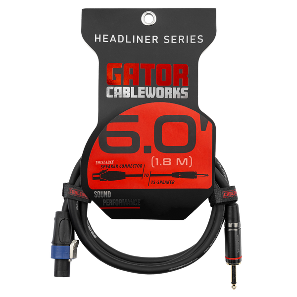 6 Foot TS to Twist Lock Connector Speaker Cable