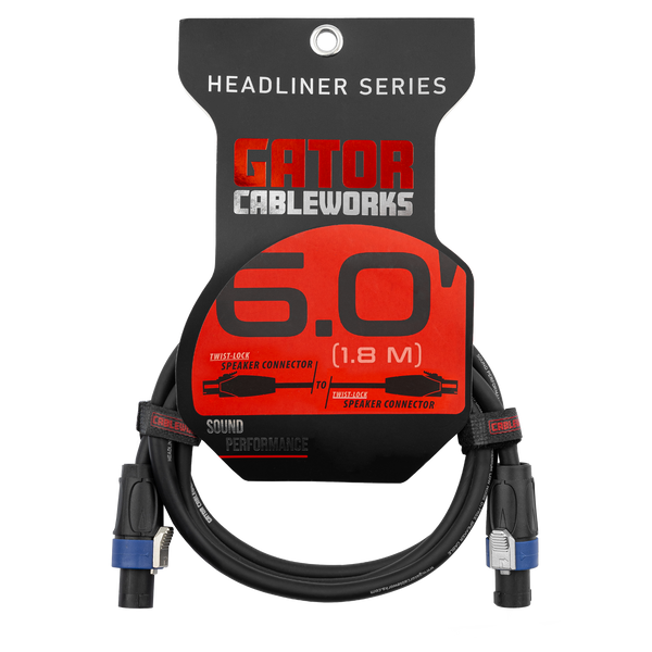 6 Foot Twist Lock Connector Speaker Cable
