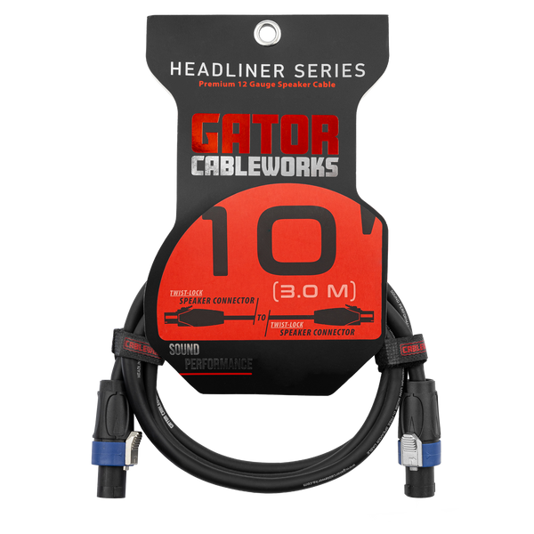 10 Foot Twist Lock Connector Speaker Cable