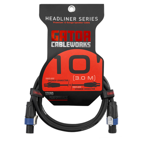 10 Foot Twist Lock Connector Speaker Cable