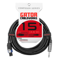 15 Foot TS to Twist Lock Connector Speaker Cable