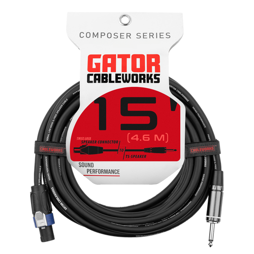 15 Foot TS to Twist Lock Connector Speaker Cable