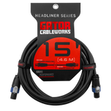 15 Foot Twist Lock Connector Speaker Cable