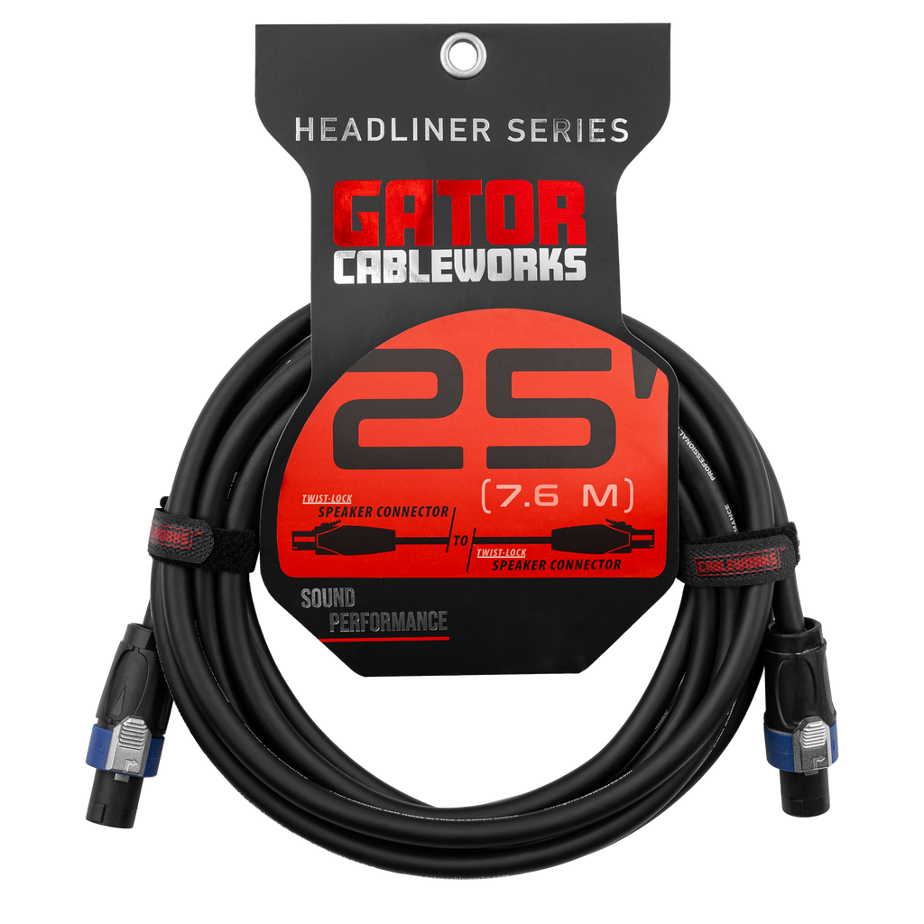 25 Foot Twist Lock Connector Speaker Cable