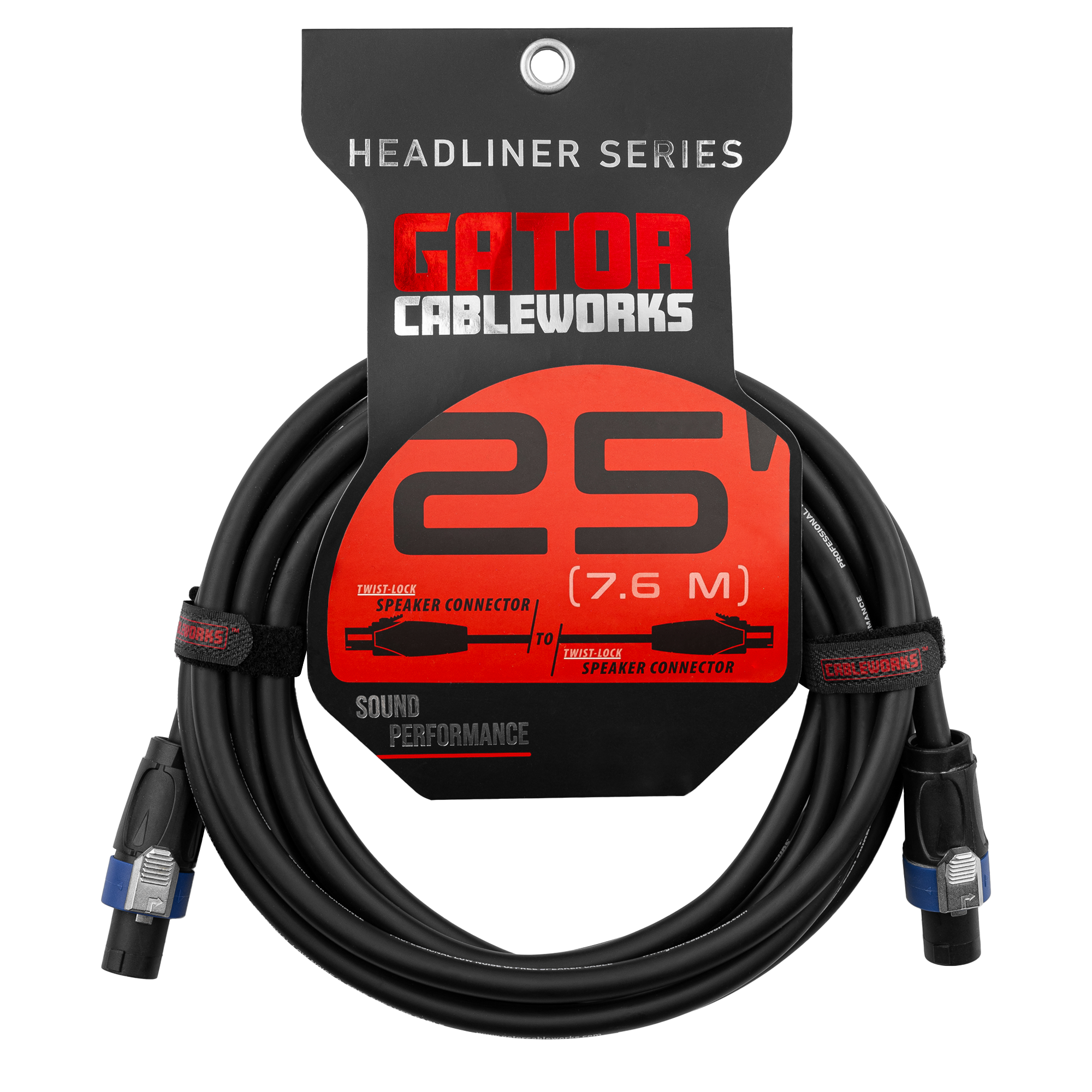 25 Foot Twist Lock Connector Speaker Cable