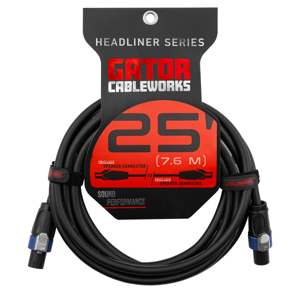 25 Foot Twist Lock Connector Speaker Cable