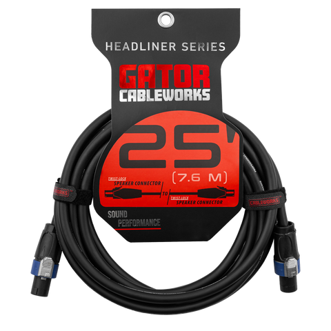 25 Foot Twist Lock Connector Speaker Cable