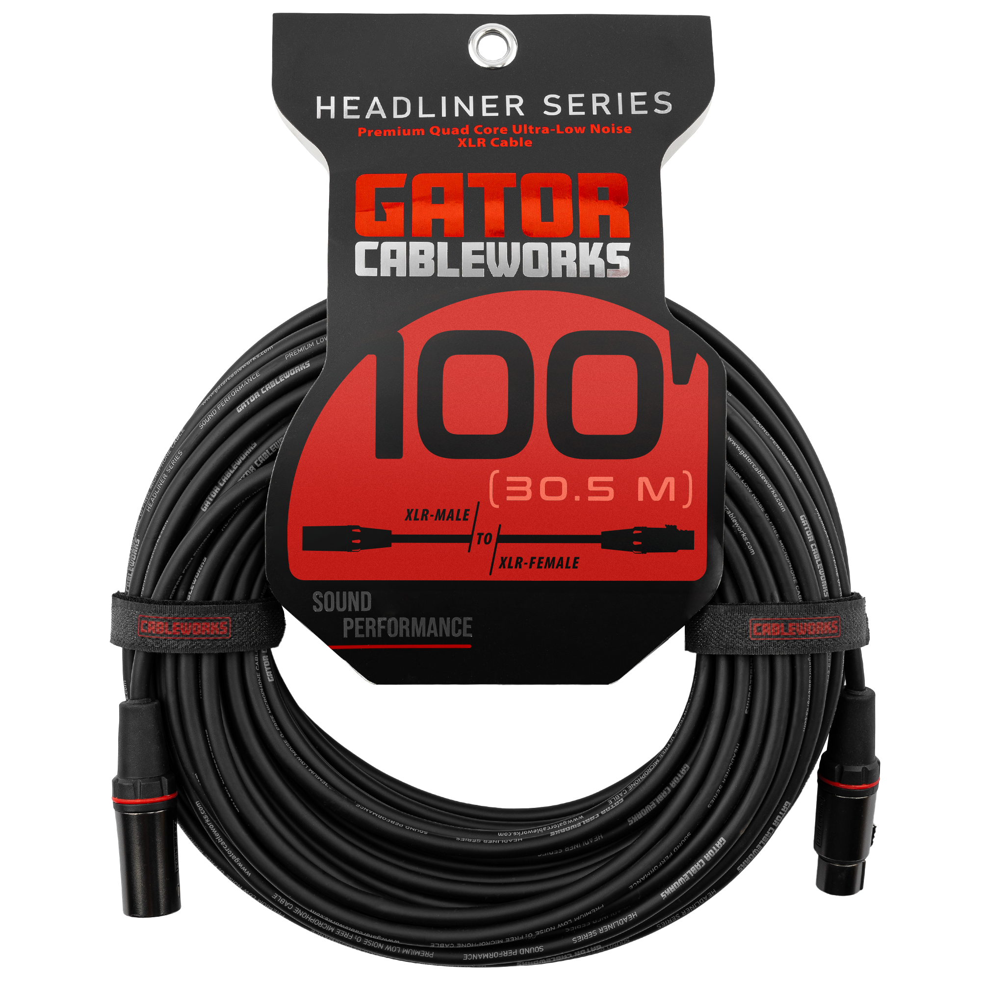 100 Foot XLR Microphone Cable - Headliner