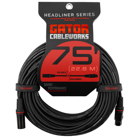 75 Foot XLR Microphone Cable - Headliner