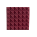 2 Pack of Burgundy 12x12" Acoustic Pyramid Panel