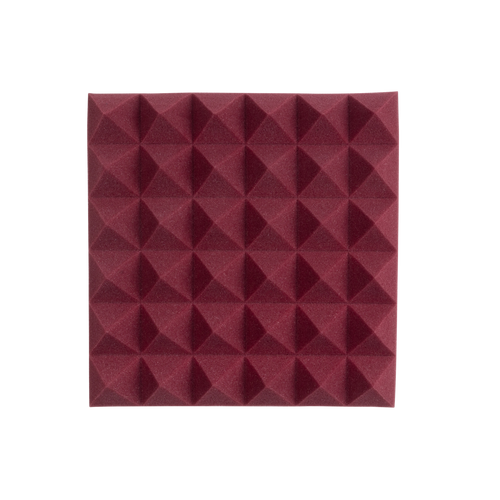 2 Pack of Burgundy 12x12" Acoustic Pyramid Panel