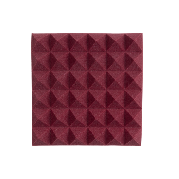 2 Pack of Burgundy 12x12" Acoustic Pyramid Panel