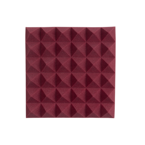 2 Pack of Burgundy 12x12" Acoustic Pyramid Panel