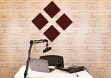 2 Pack of Burgundy 12x12" Acoustic Pyramid Panel