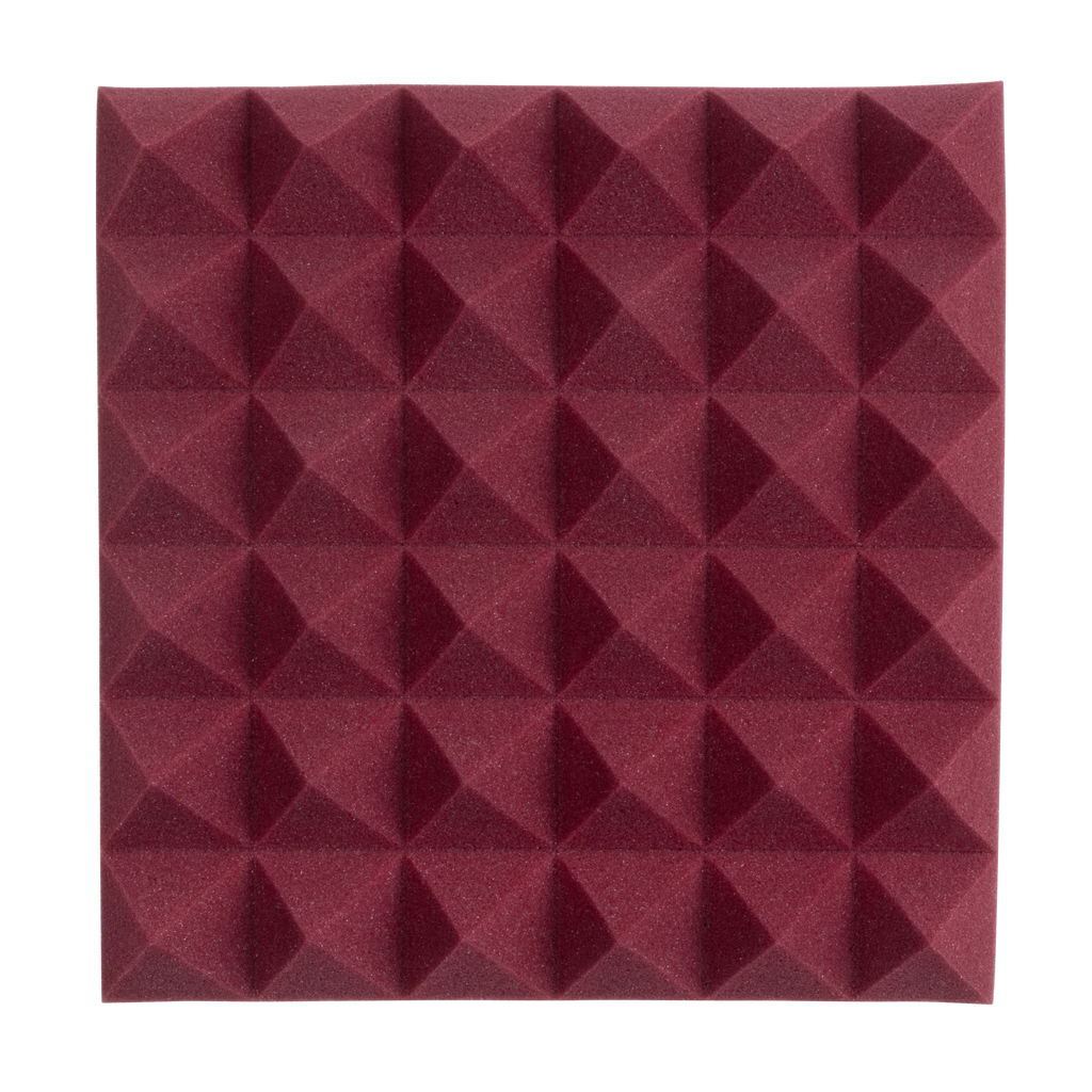 4 Pack of Burgundy 12x12" Acoustic Pyramid Panel