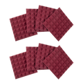 8 Pack of Burgundy 12x12" Acoustic Pyramid Panel