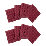 8 Pack of Burgundy 12x12" Acoustic Pyramid Panel