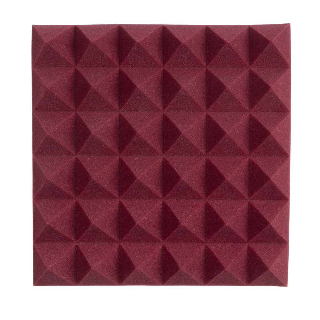 8 Pack of Burgundy 12x12" Acoustic Pyramid Panel