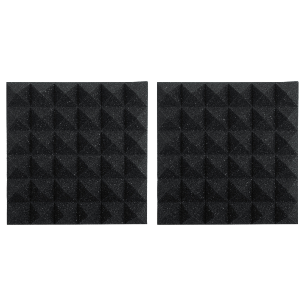 2 Pack of Charcoal 12x12" Acoustic Pyramid Panel