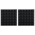 2 Pack of Charcoal 12x12" Acoustic Pyramid Panel