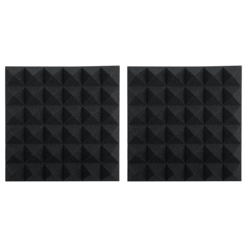 2 Pack of Charcoal 12x12" Acoustic Pyramid Panel
