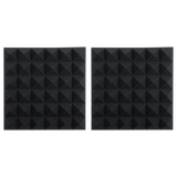 2 Pack of Charcoal 12x12" Acoustic Pyramid Panel