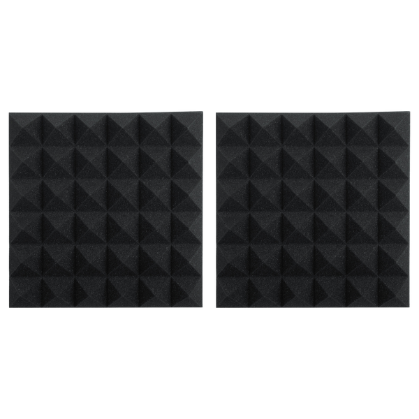 2 Pack of Charcoal 12x12" Acoustic Pyramid Panel